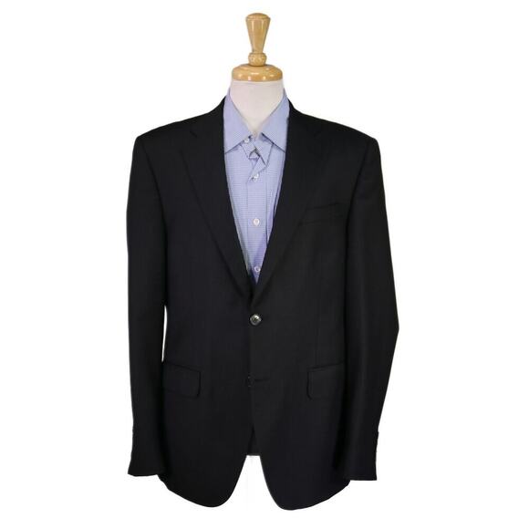 Peter Millar Current Solid Black 2-Btn Wool Blazer Jacket 40R - Picture 1 of 9